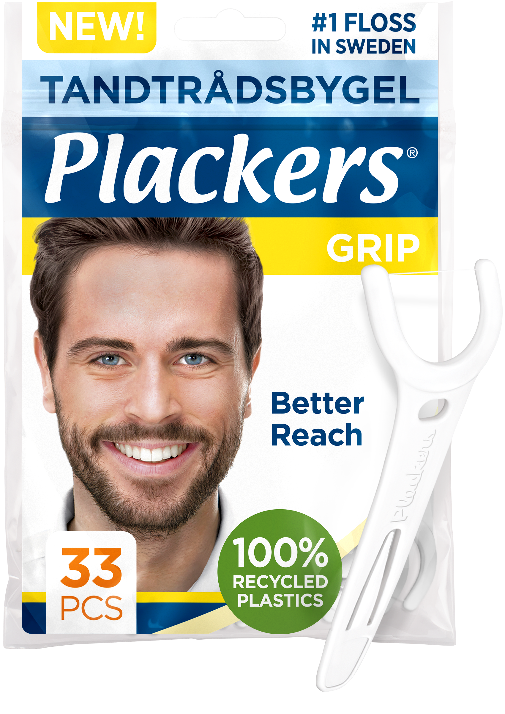 Plackers Grip Tandtrådsbyglar 33 st