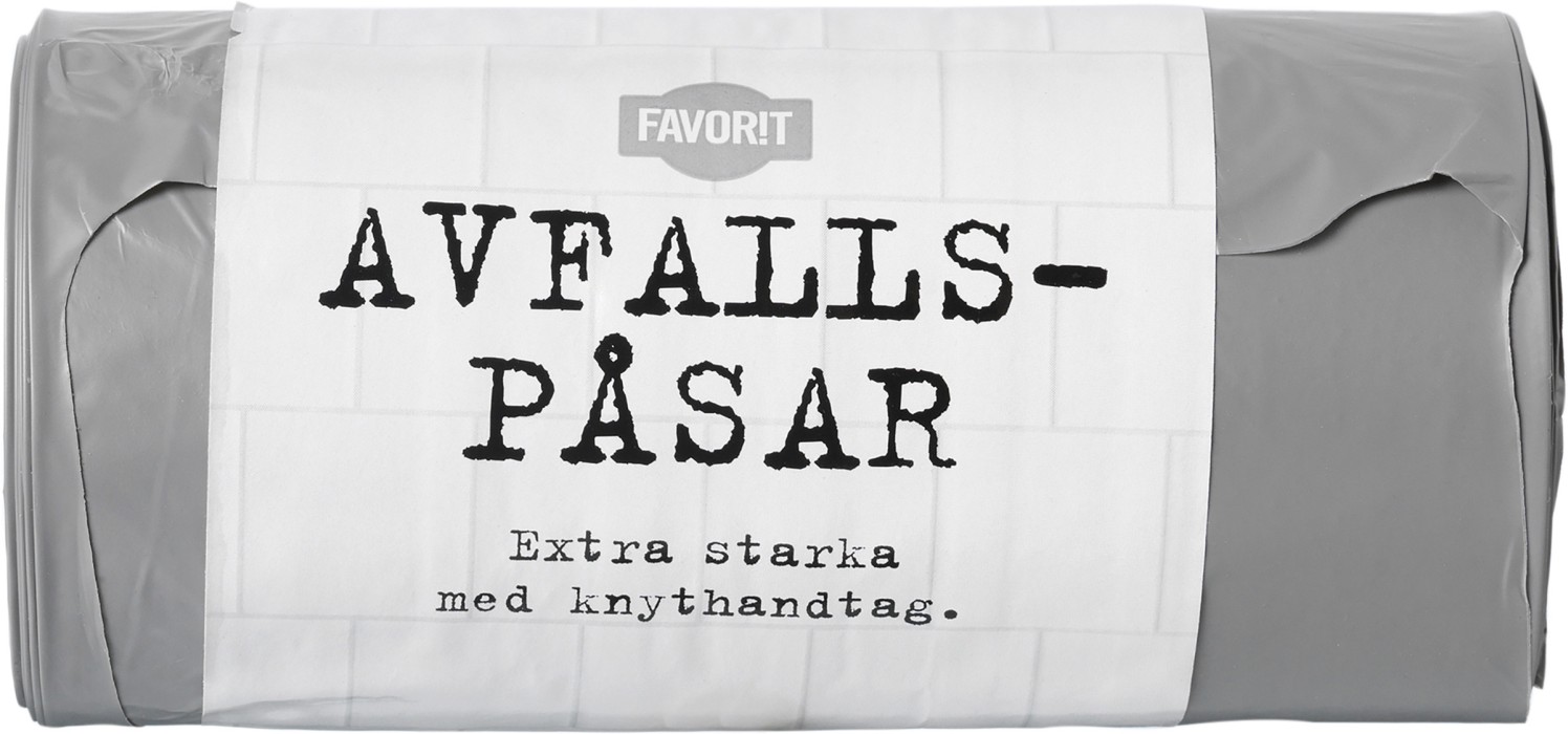 Favorit Avfallspåsar Grå 30 liter 25 st