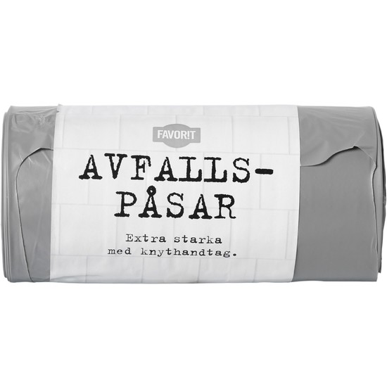 Favorit Avfallspåsar Grå 30 liter 25 st