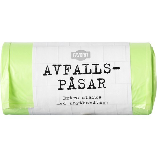 Favorit Avfallspåsar Limegrön 30 liter 25 st