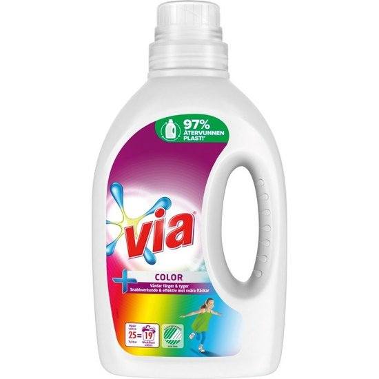Via Tvättmedel Color flytande 1 liter