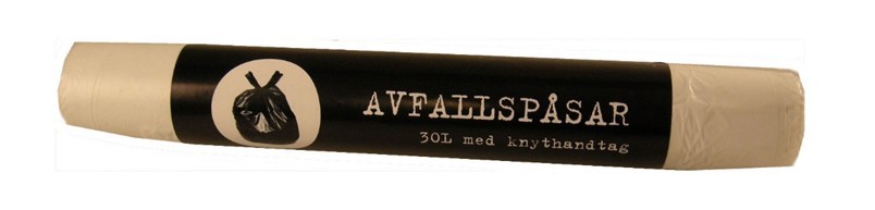 BFAB Avfallspåse med Knythandtag 30 liter 25 st