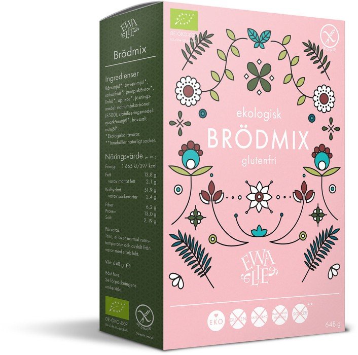 Ewalie Ekologisk och Glutenfri Brödmix 648 g