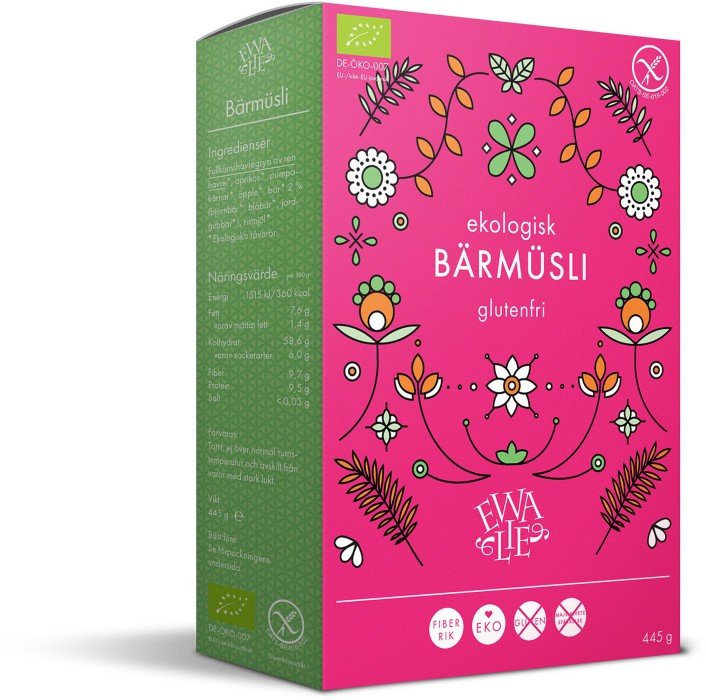 Ewalie Ekologisk och Glutenfri Bärmüsli 445 g