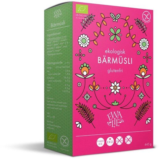 Ewalie Ekologisk och Glutenfri Bärmüsli 445 g