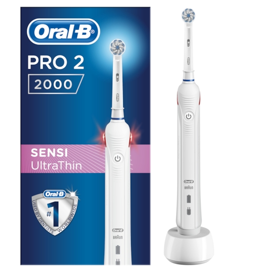 Oral-B PRO 2 2000 Sensi UltraThin Vit Eltandborste