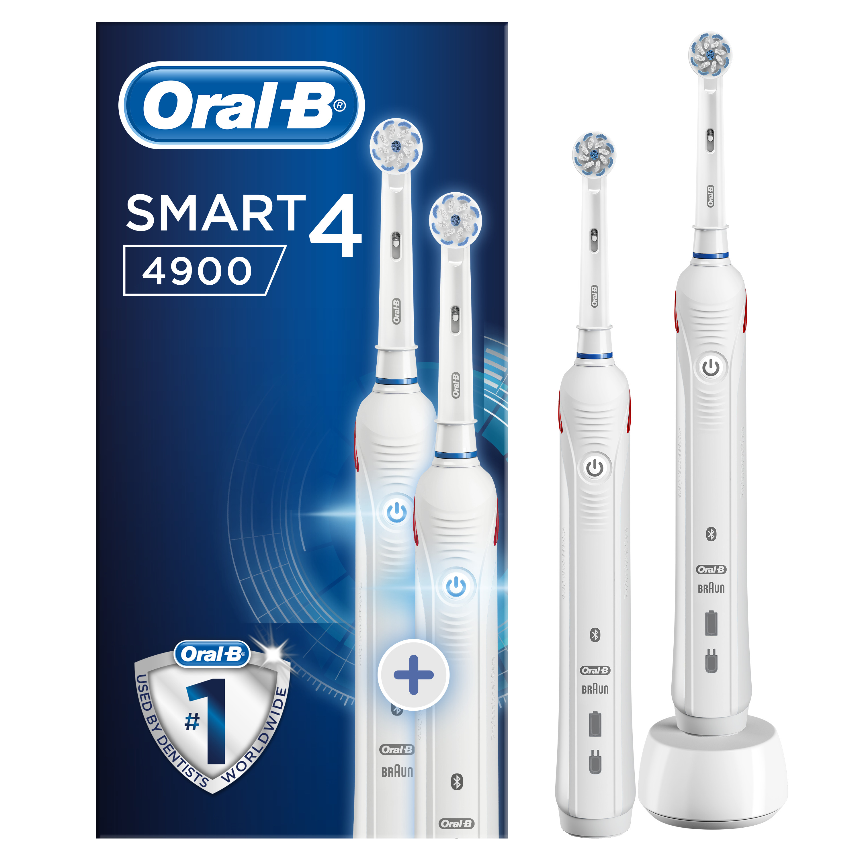 Oral-B Smart 4 4900 Duo Vit Eltandborste 2-pack