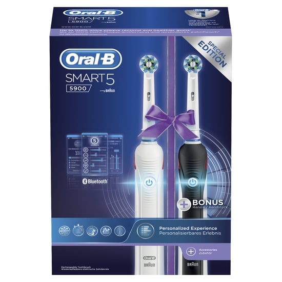 Oral-B Smart 5 5900 Duo Vit +Svart Eltandborste 2-pack