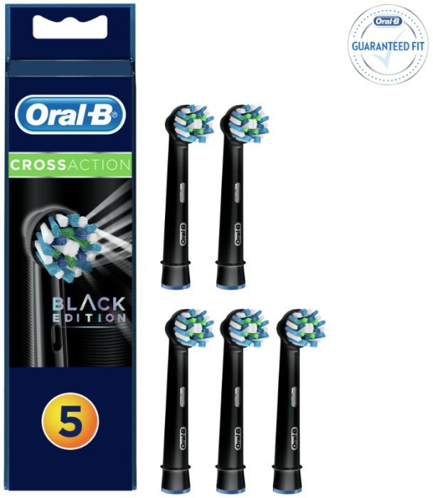 Oral-B Cross Action Borsthuvud Refill Black 5 st