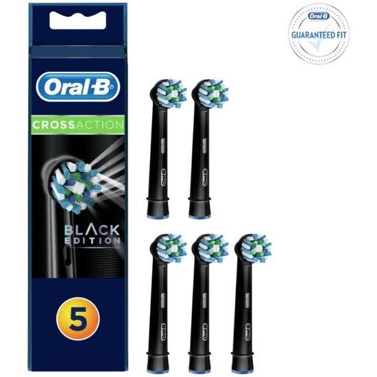 Oral-B Cross Action Borsthuvud Refill Black 5 st