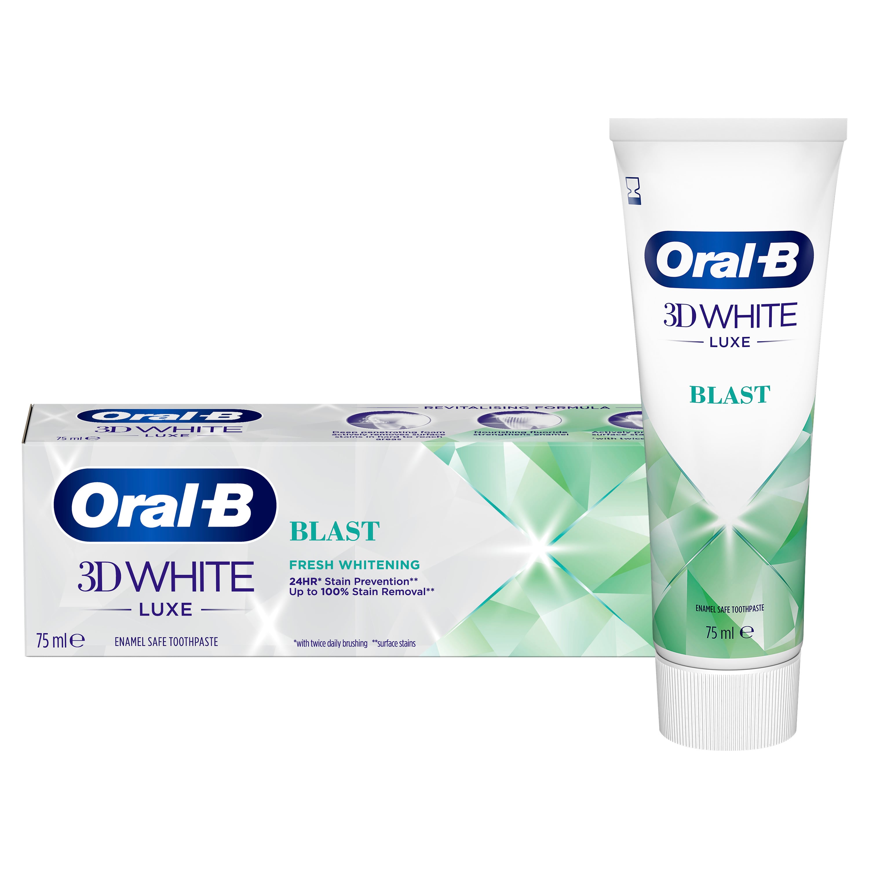Oral-B 3D White Luxe Blast Whitening Tandkräm 75 ml