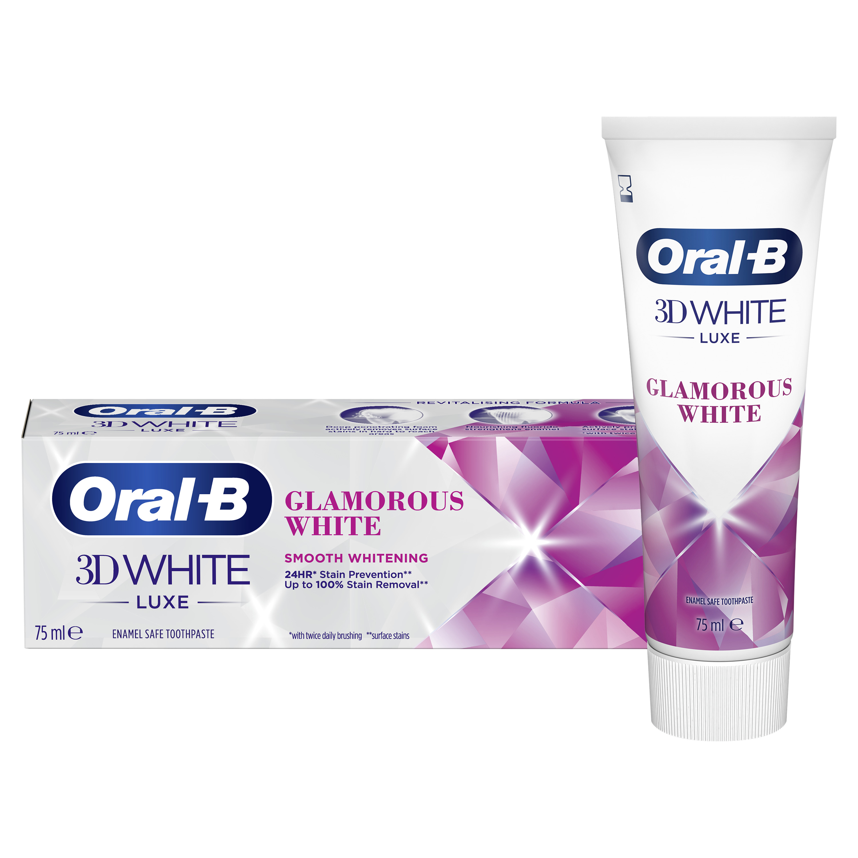 Oral-B 3D White Luxe Glamorous White Tandkräm 75 ml