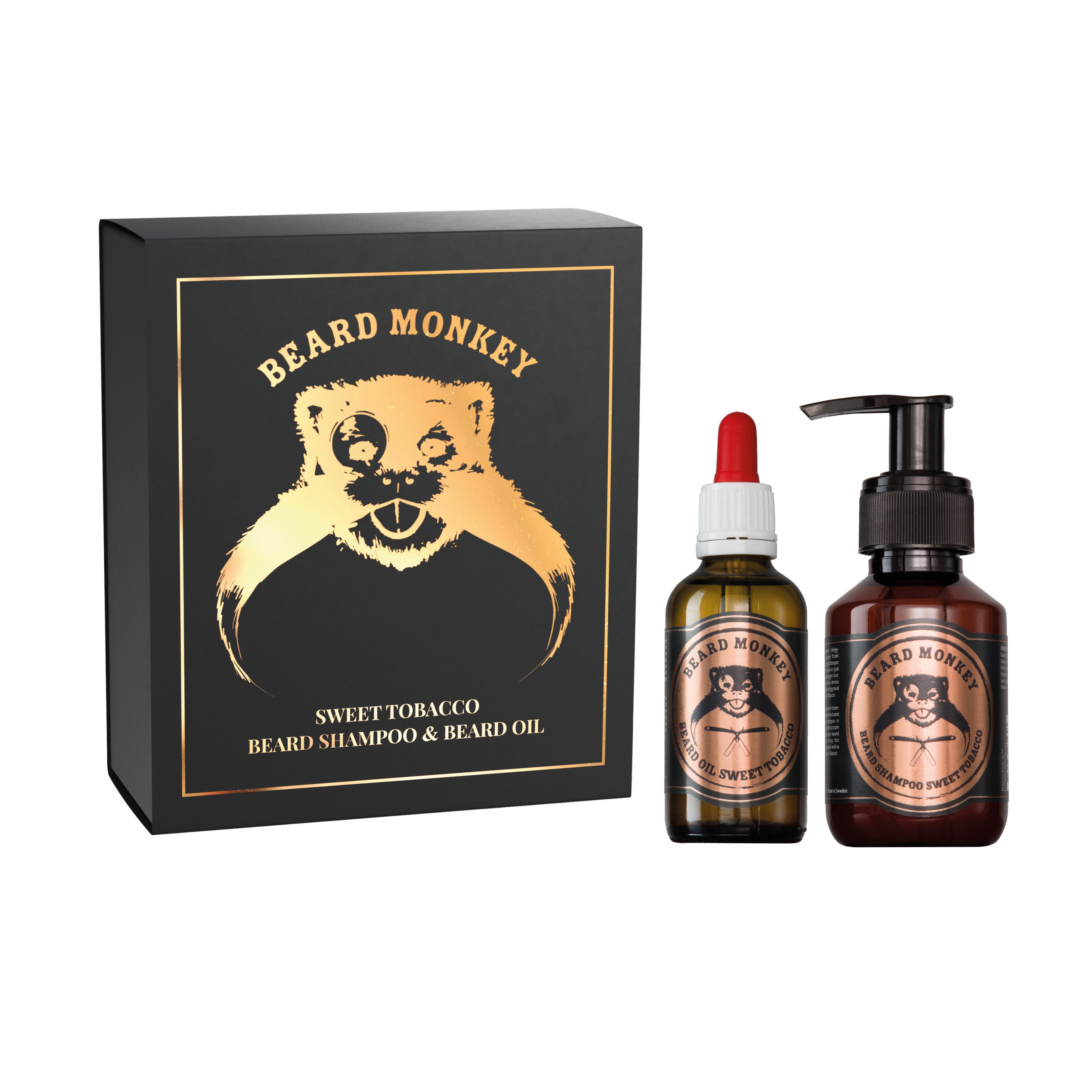 Beard Monkey Giftset Beard 2020 Sweet Tobacco Beard Schampo & Oil