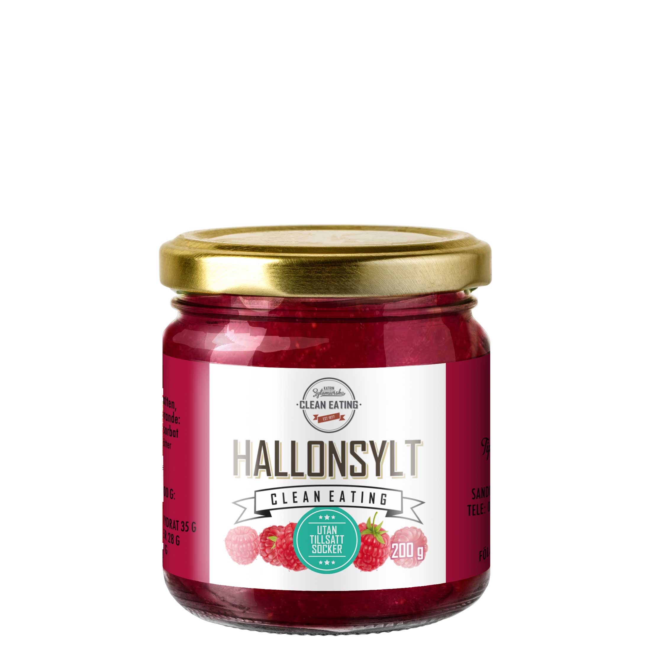 Clean Eating Hallonsylt 200 g