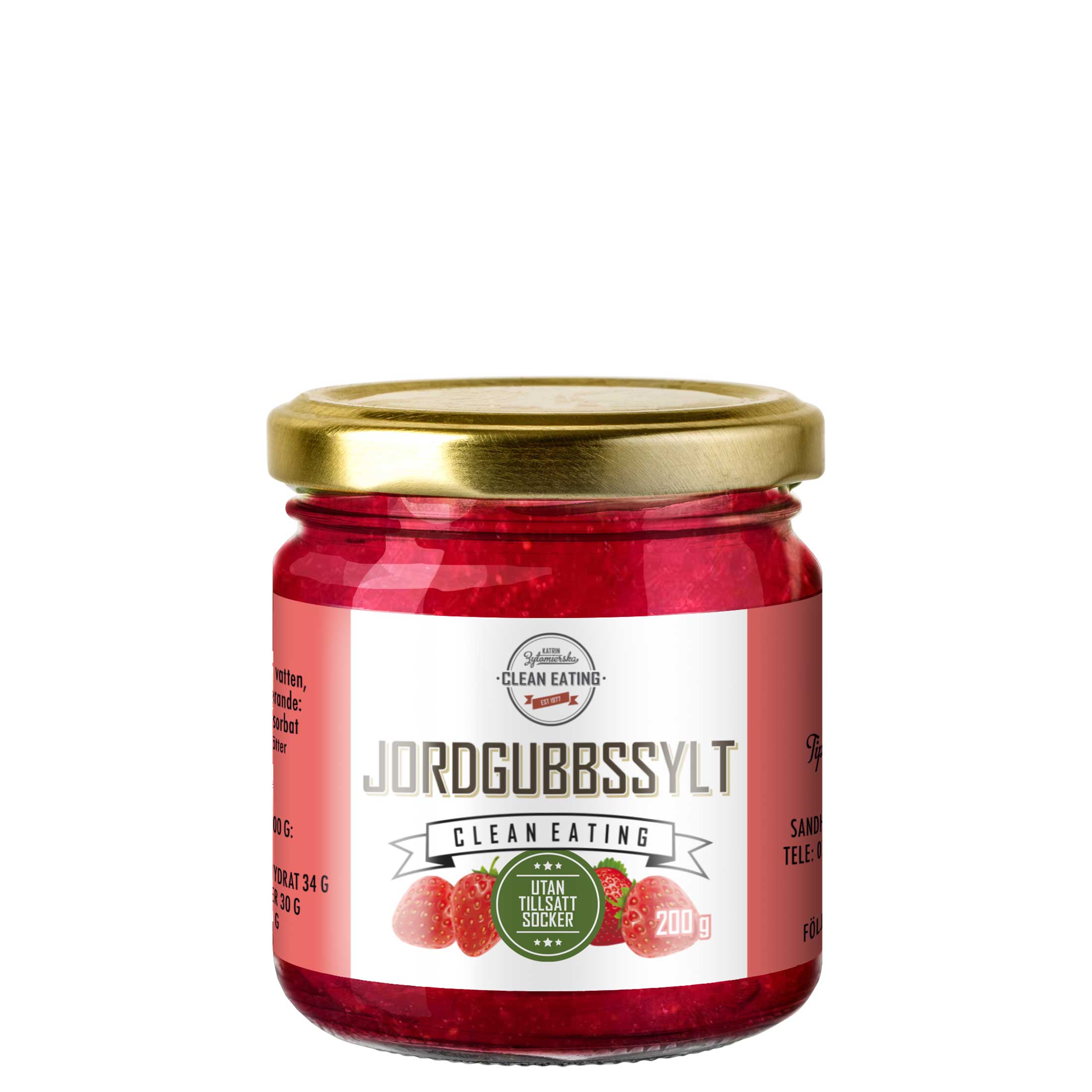 Clean Eating Jordgubbssylt 200 g