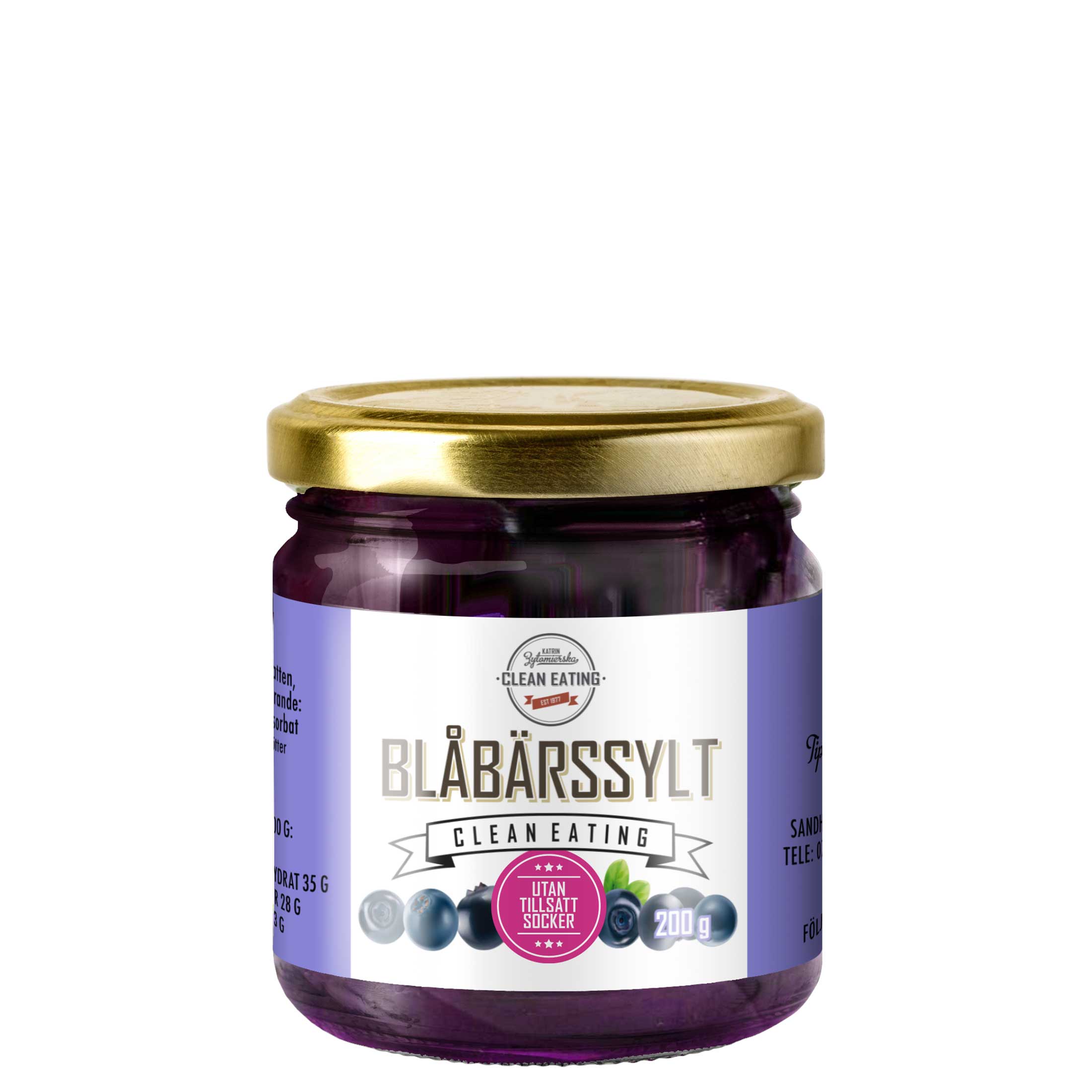 Clean Eating Blåbärssylt 200 g