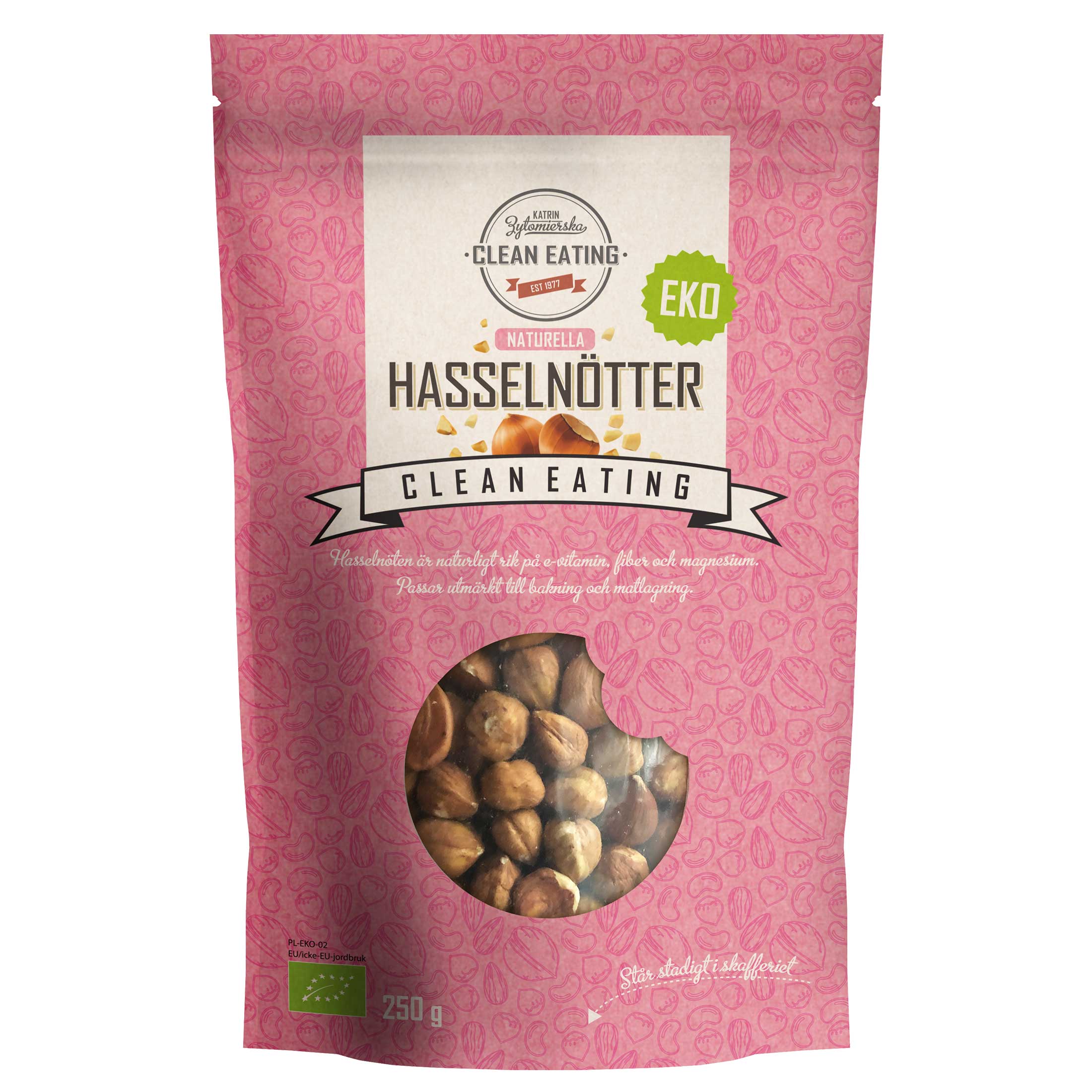 Clean Eating Hasselnötter 250 g