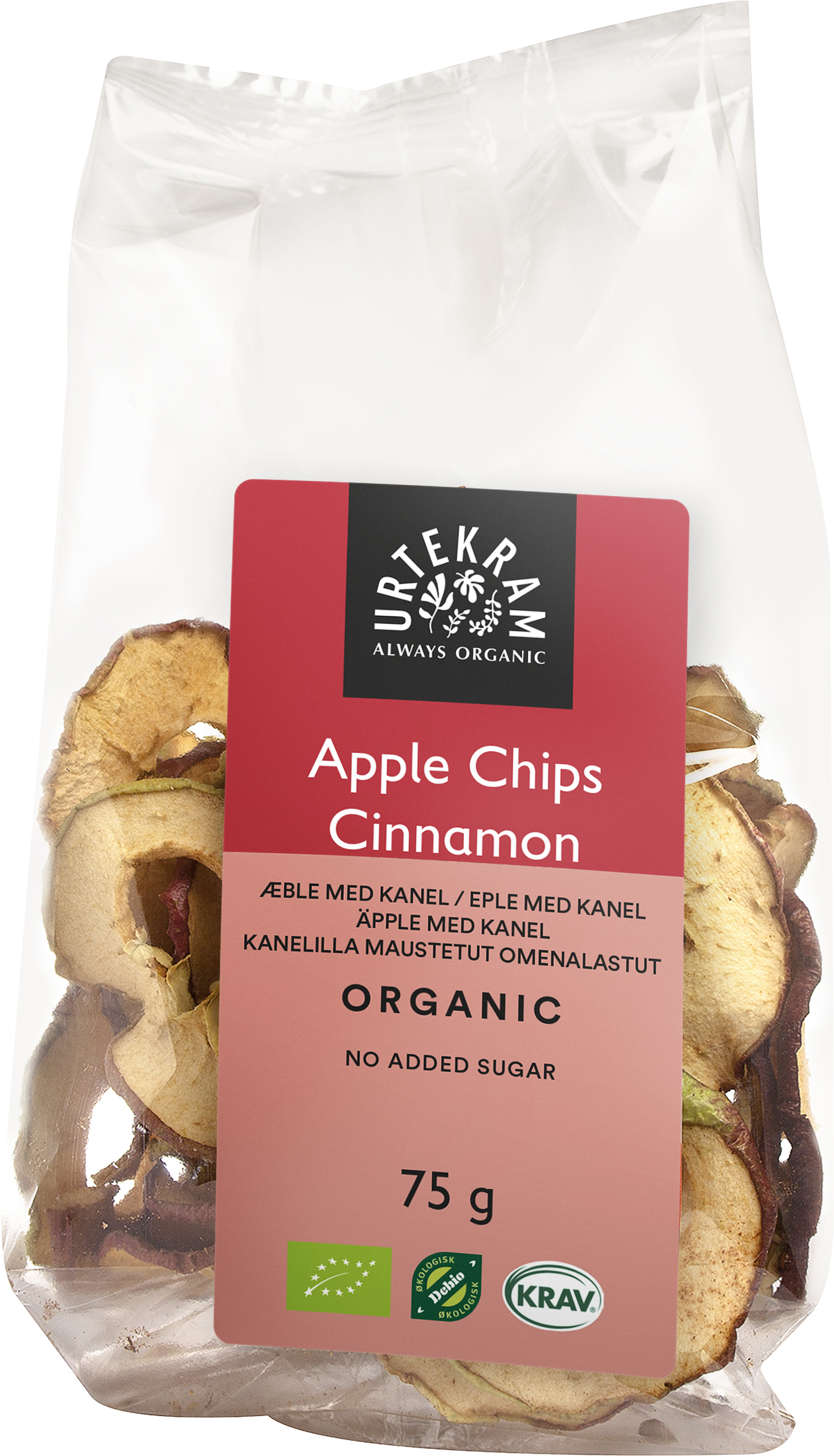 Urtekram Chips Äpple Kanel Eko 75 g