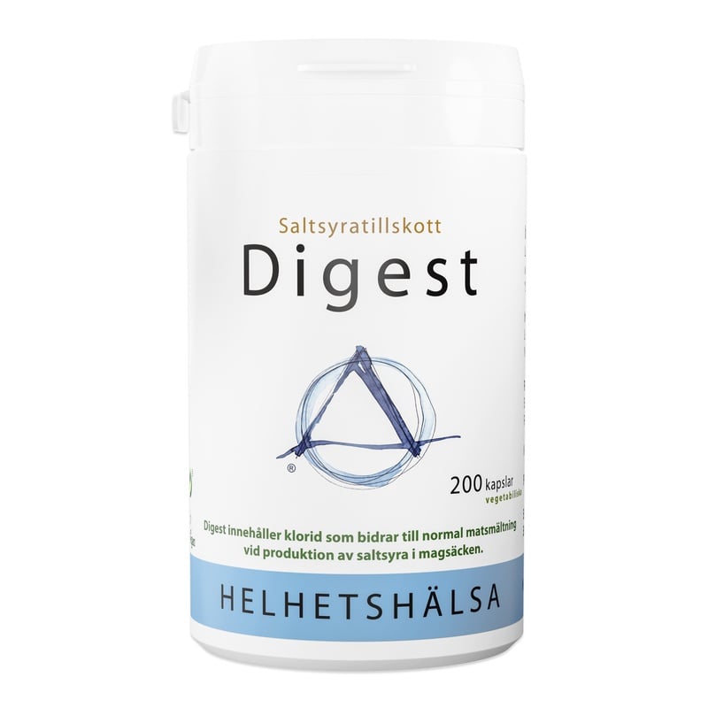 Helhetshälsa Digest saltsyratillskott 200 kapslar