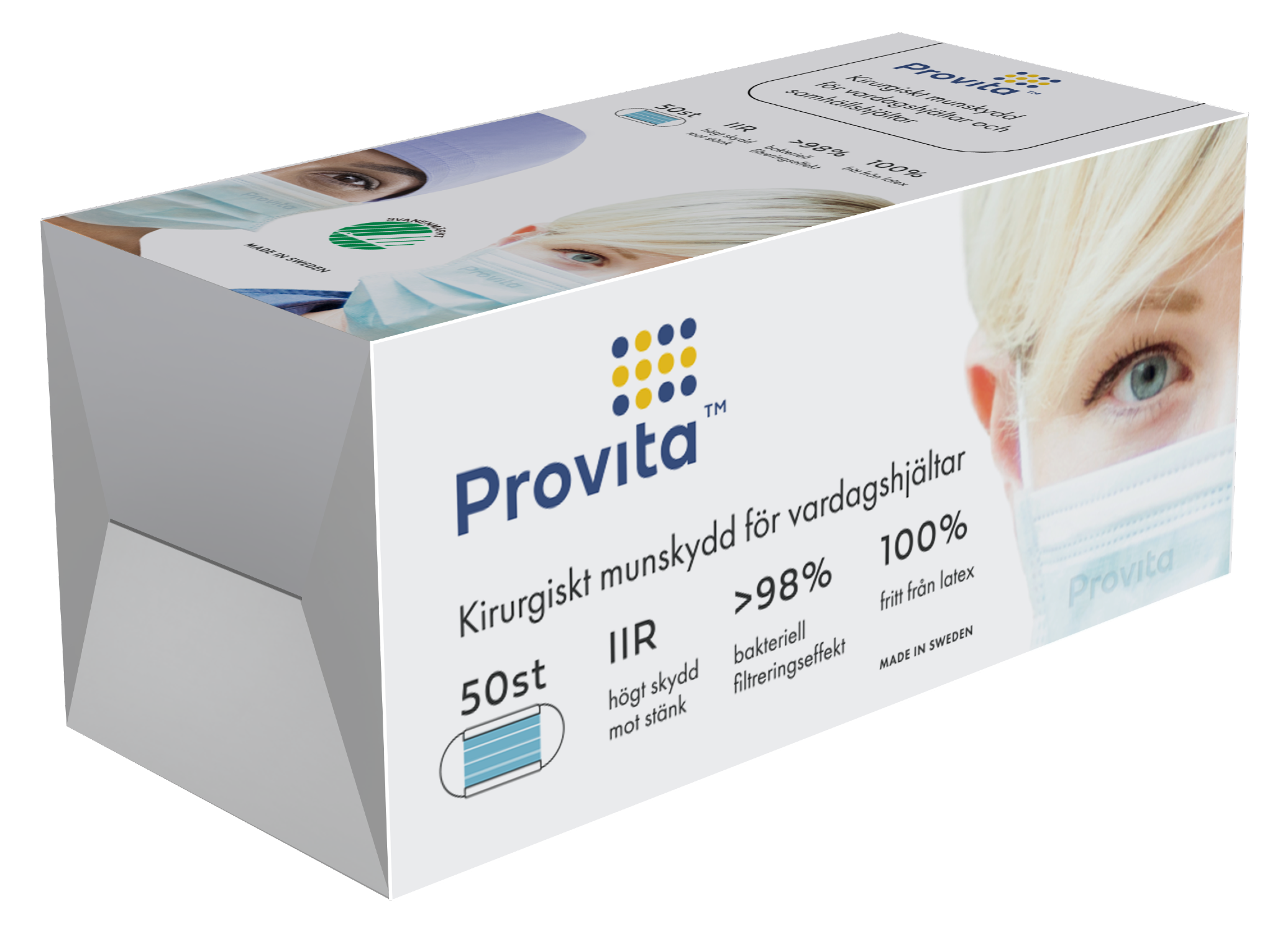 Provita Medical Engångsmunskydd 50-pack