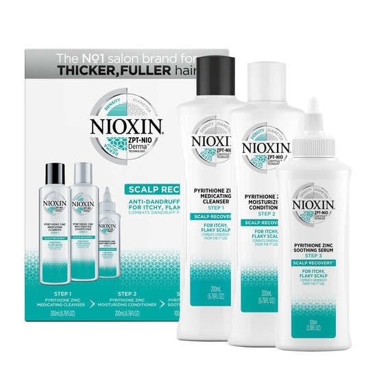 Nioxin Scalp Recovery 3 Kit lindrar hårbotten problem och bekämpar mjäll 200+200+100 ml