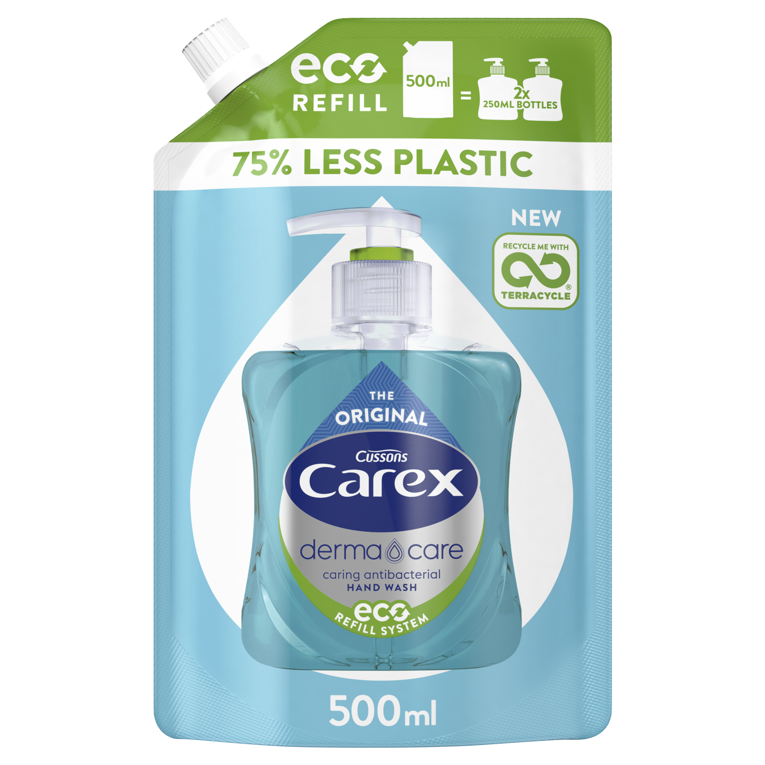 Carex Dermacare Original Antibakteriell Handtvål Refill Eco 500 ml