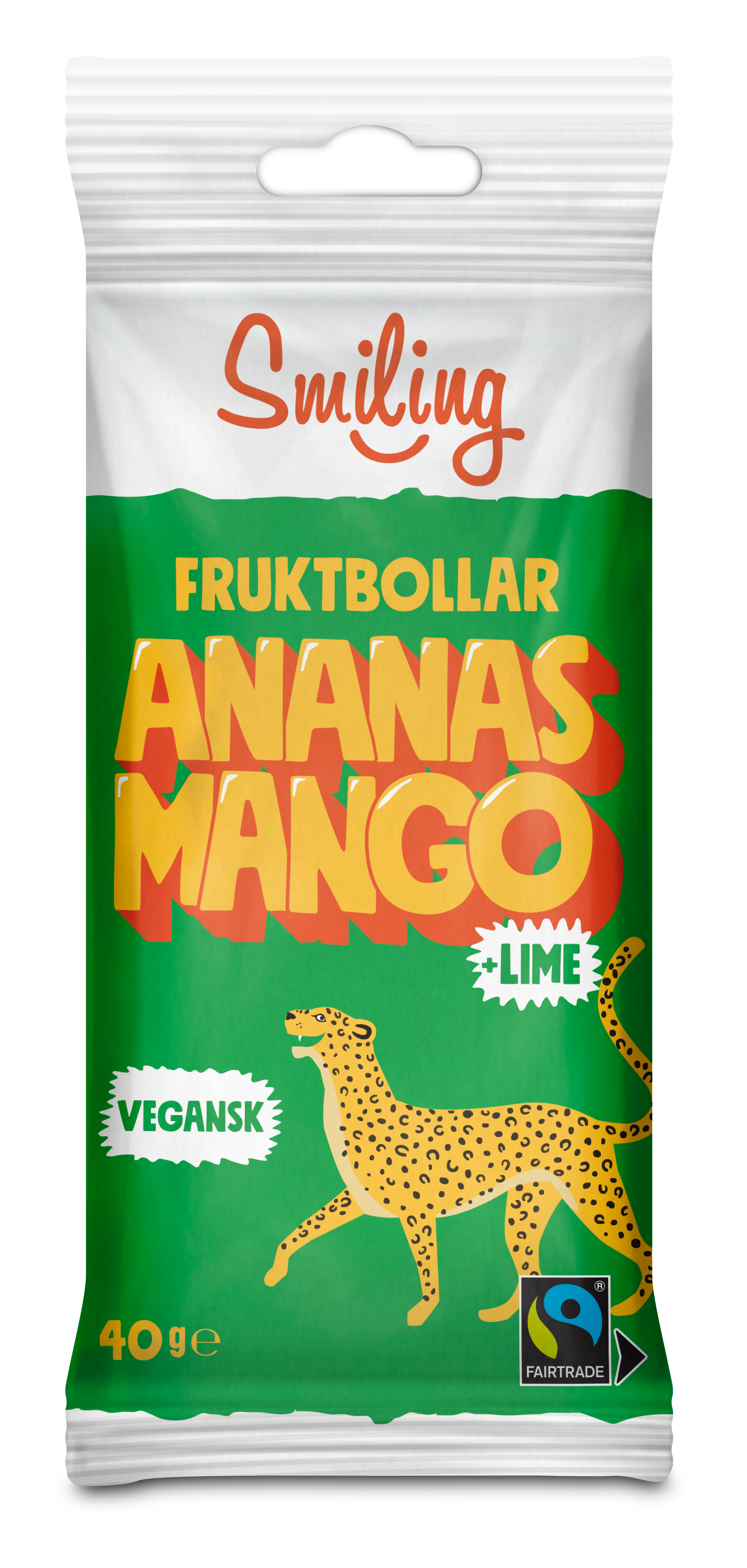 Smiling Fruktbollar Mango/Ananas/Lime 40 g
