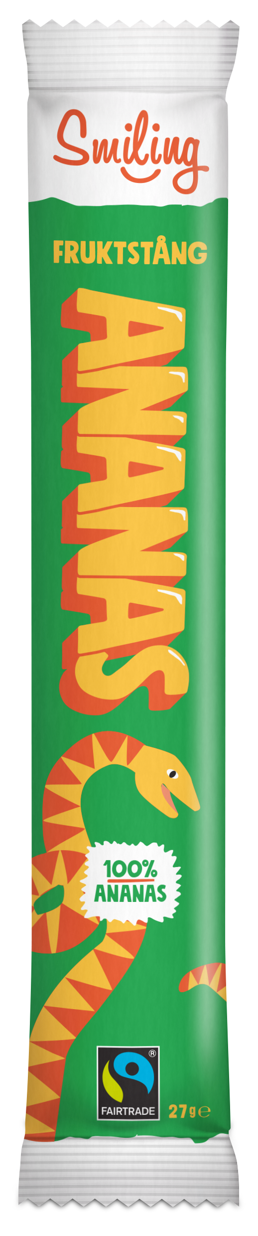 Smiling Fruktstång 100% Ananas 27 g