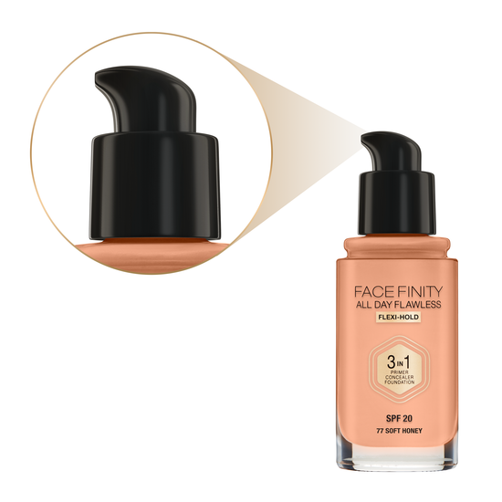 Max Factor Facefinity All Day Flawless Foundation 77 Soft Honey 30 ml