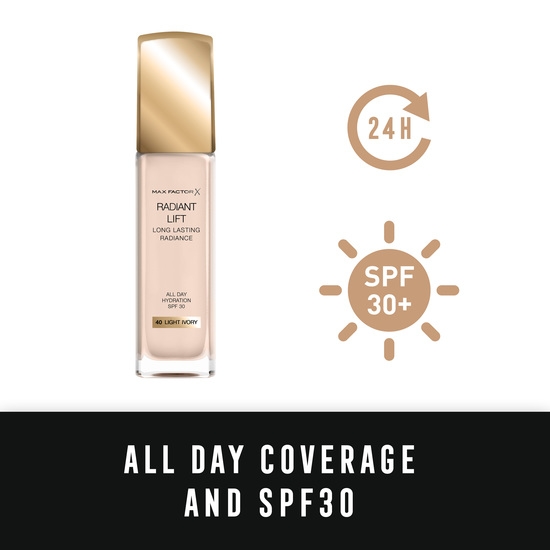 Max Factor Radiant Lift Foundation 40 Light Ivory 30 ml