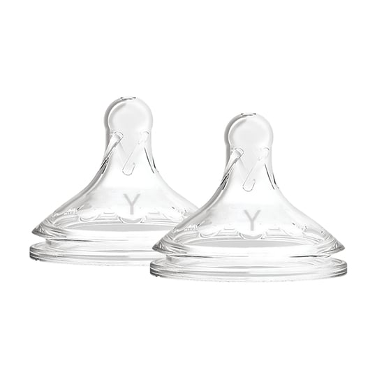 Dr Brown Y-Cut Wide-Neck Silicone Options + Nipple 2-pack