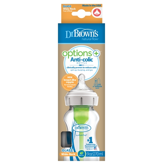 Dr Brown Glass Wide-Neck Options + Flaska 270 ml