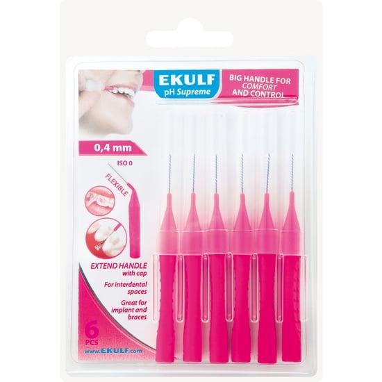 Ekulf Ph Supreme Mellanrumsborste Rosa 0,4 mm 6-pack