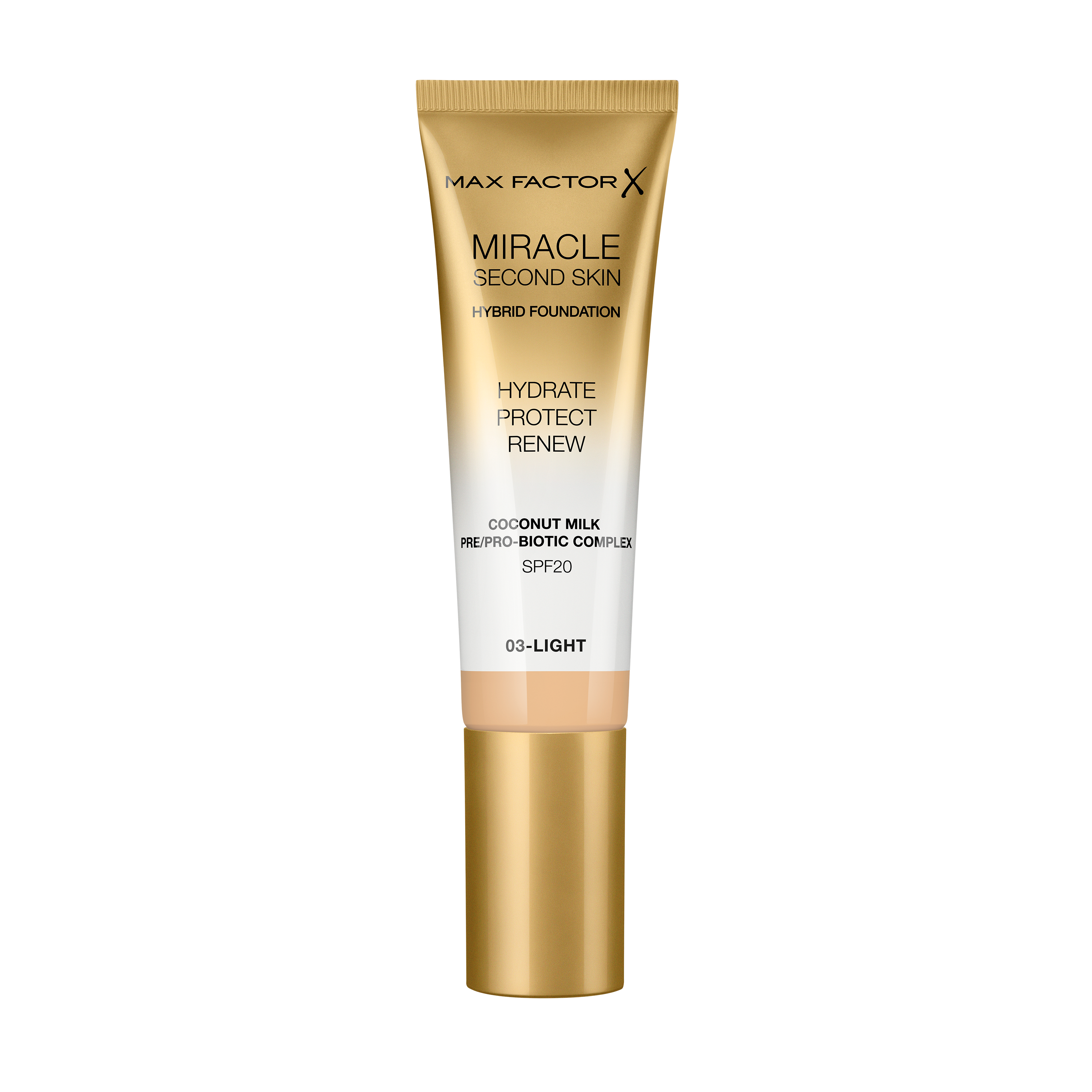 Max Factor Miracle Second Skin Foundation 003 Light 33 ml