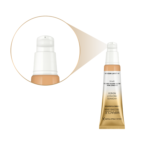 Max Factor Miracle Second Skin Foundation 004 Light Medium 33 ml