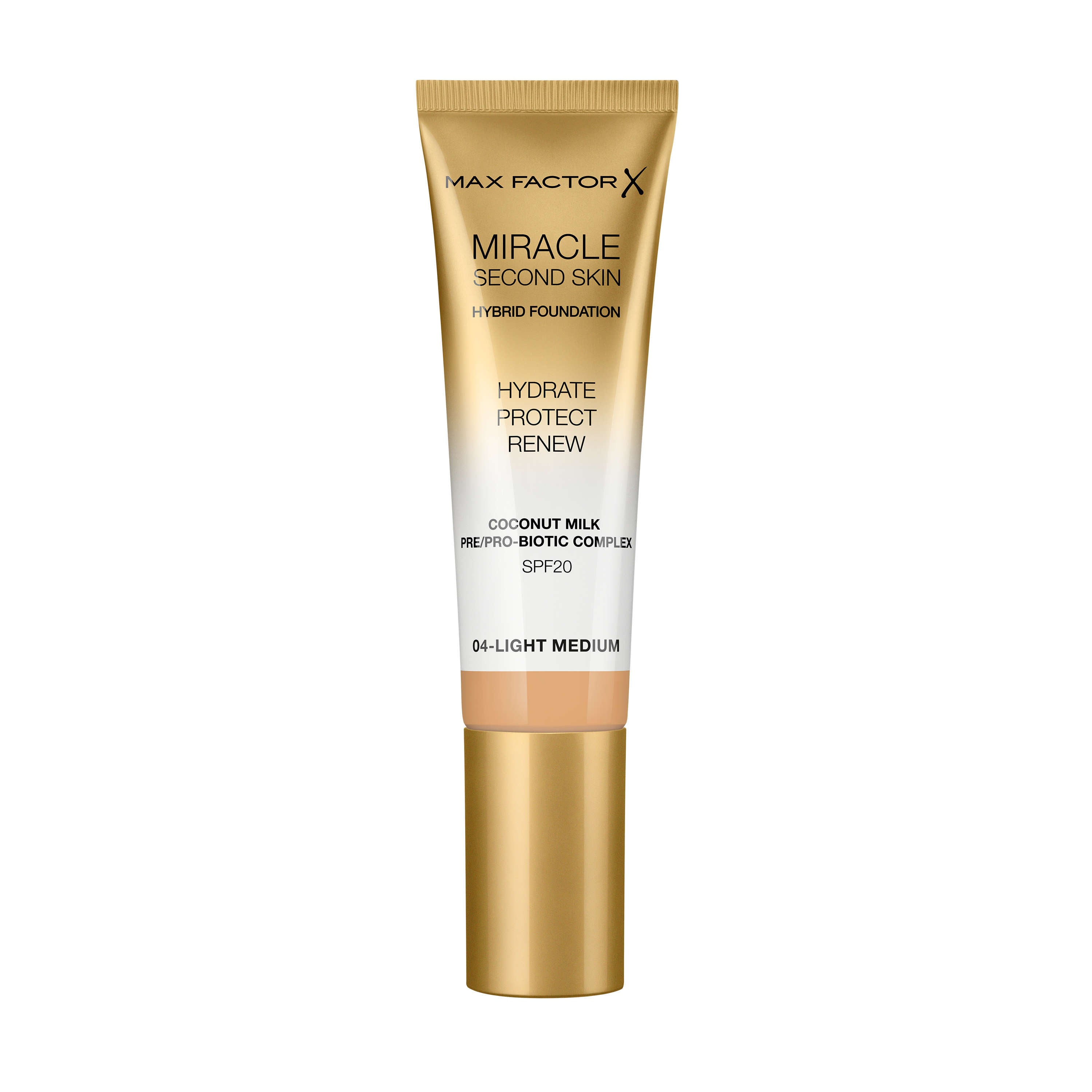 Max Factor Miracle Second Skin Foundation 004 Light Medium 33 ml