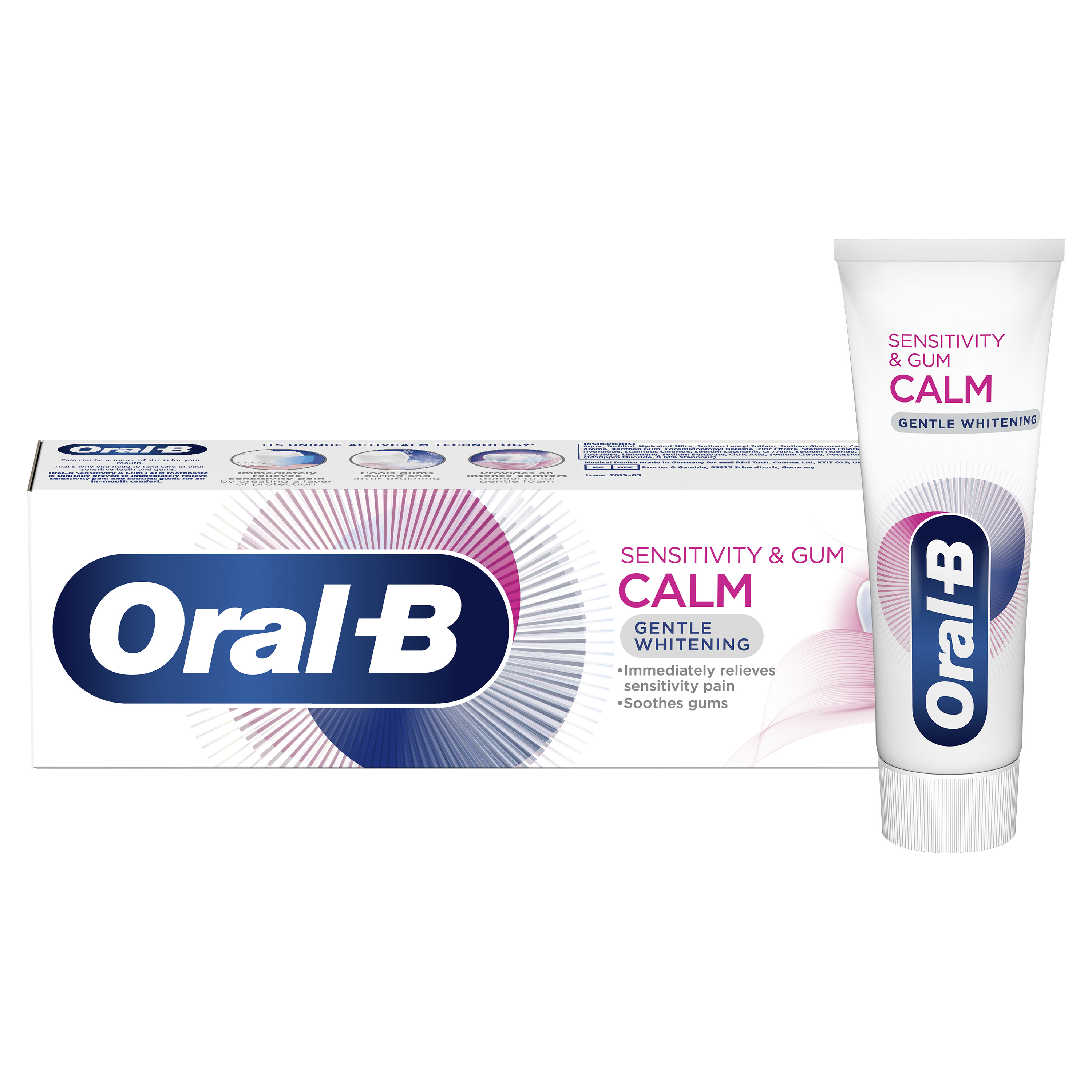 Oral-B Sensitivity & Gum Calm Gentle Whitening Tandkräm 75 ml