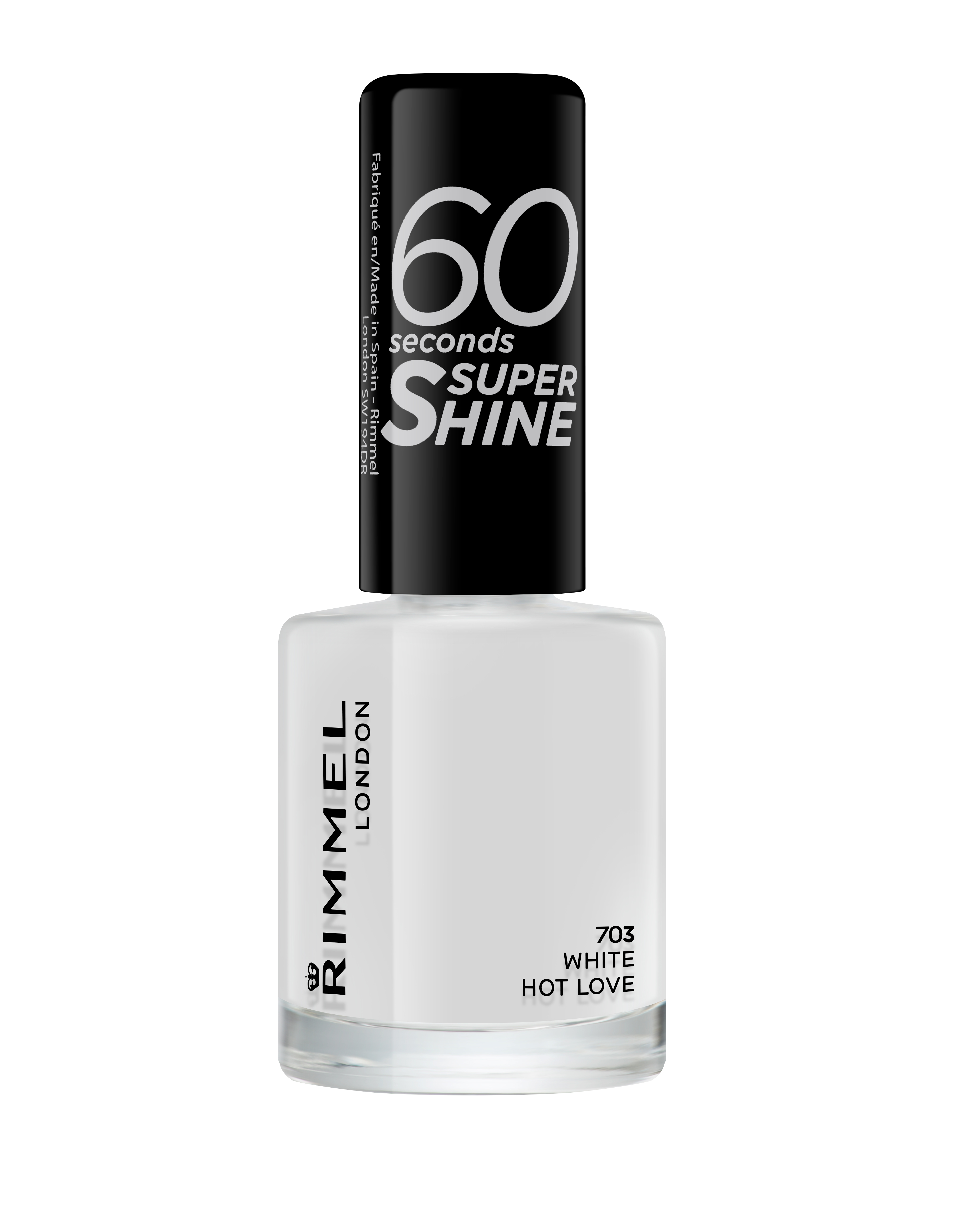 Rimmel 60 Seconds Nail Polish 703 White Hot Love 8 ml