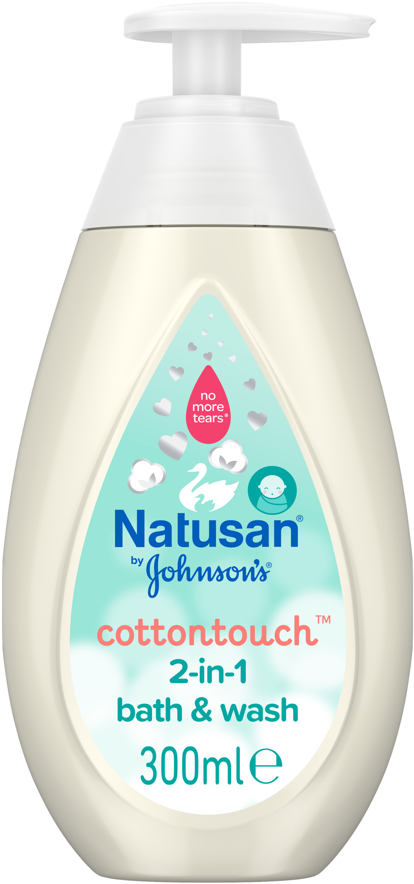 Natusan by Johnson's Cottontouch 2-in-1 Bath & Wash 300 ml
