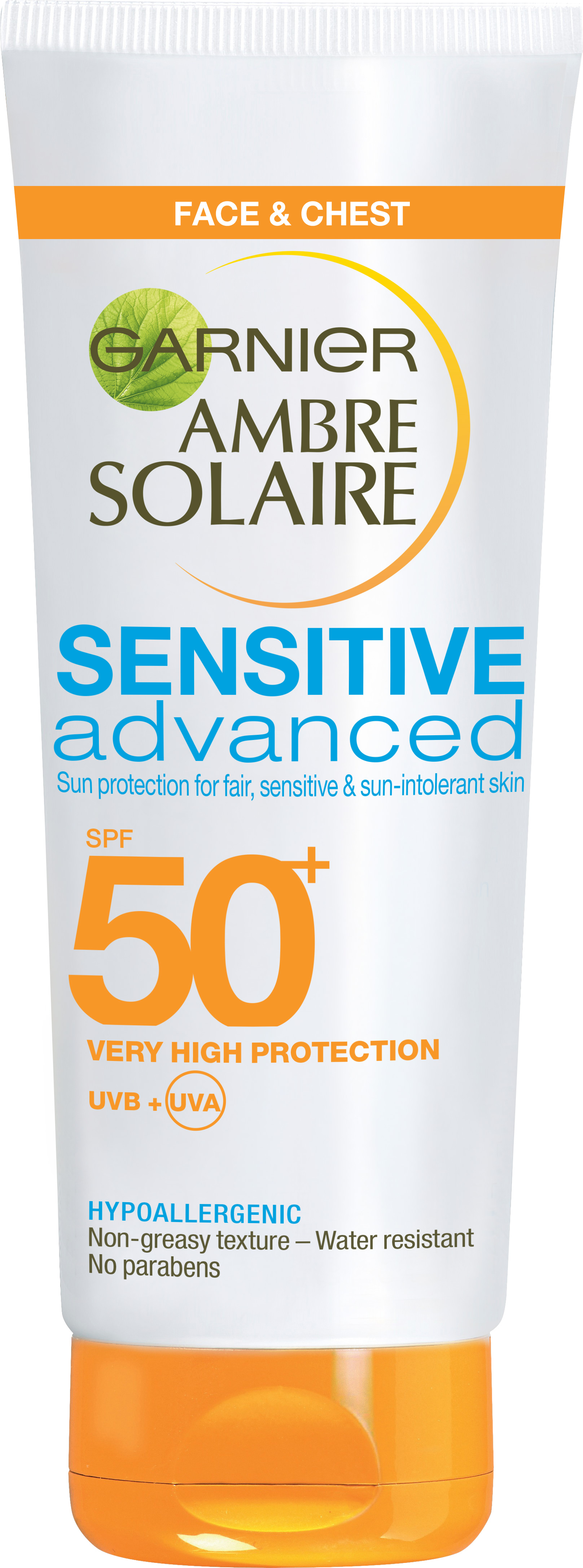 Garnier Ambre Solaire Sensitive Advance Face & Chest SPF 50+ 50 ml