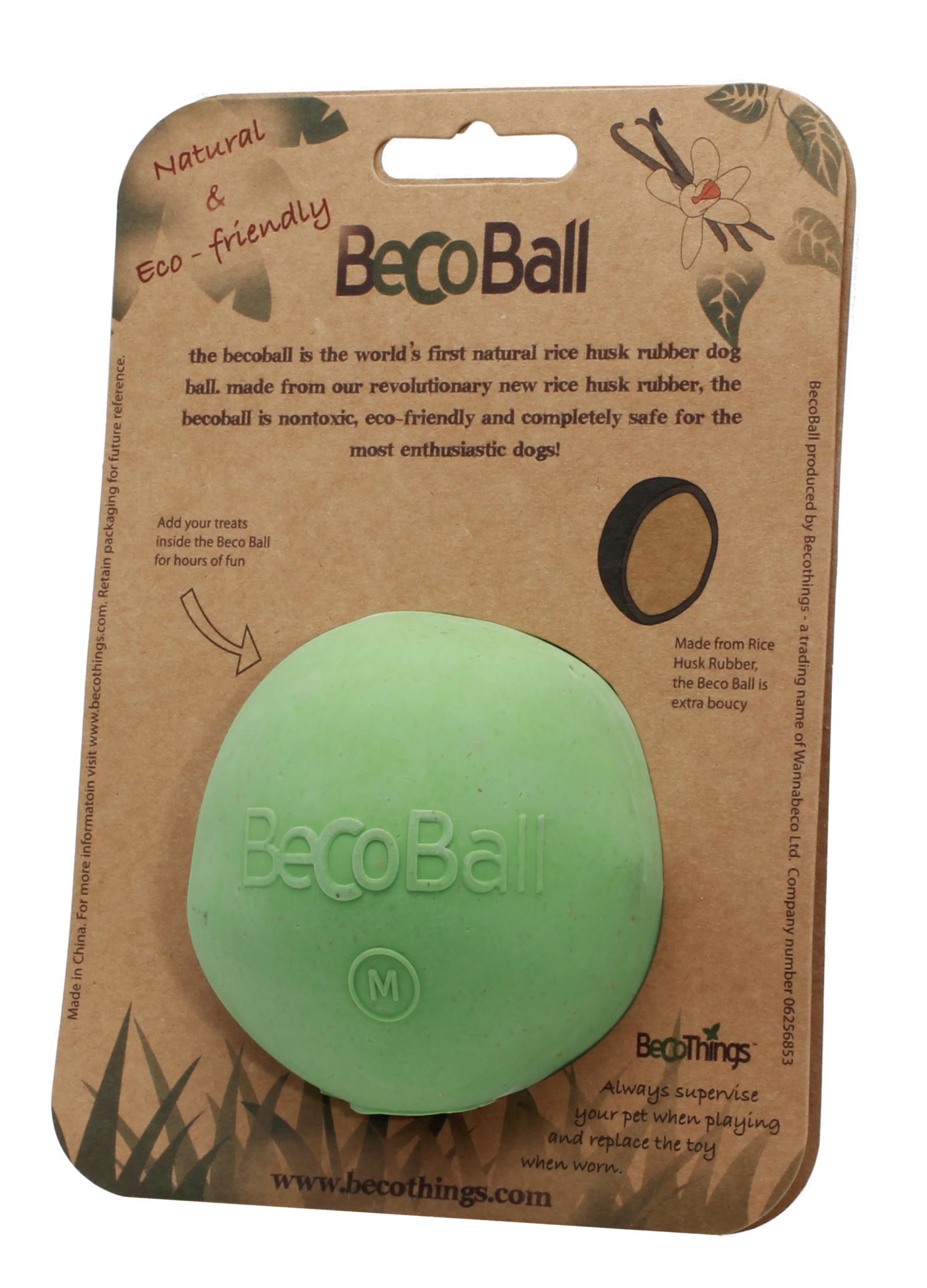 Beco Hundleksak Boll Grön M