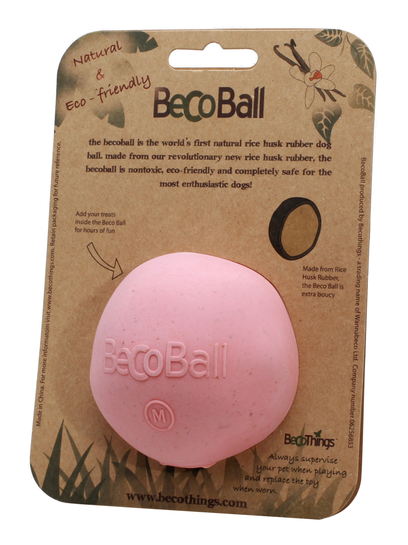 Beco Hundleksak Boll Rosa M
