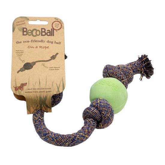Beco Hundleksak Boll+rep Grön S