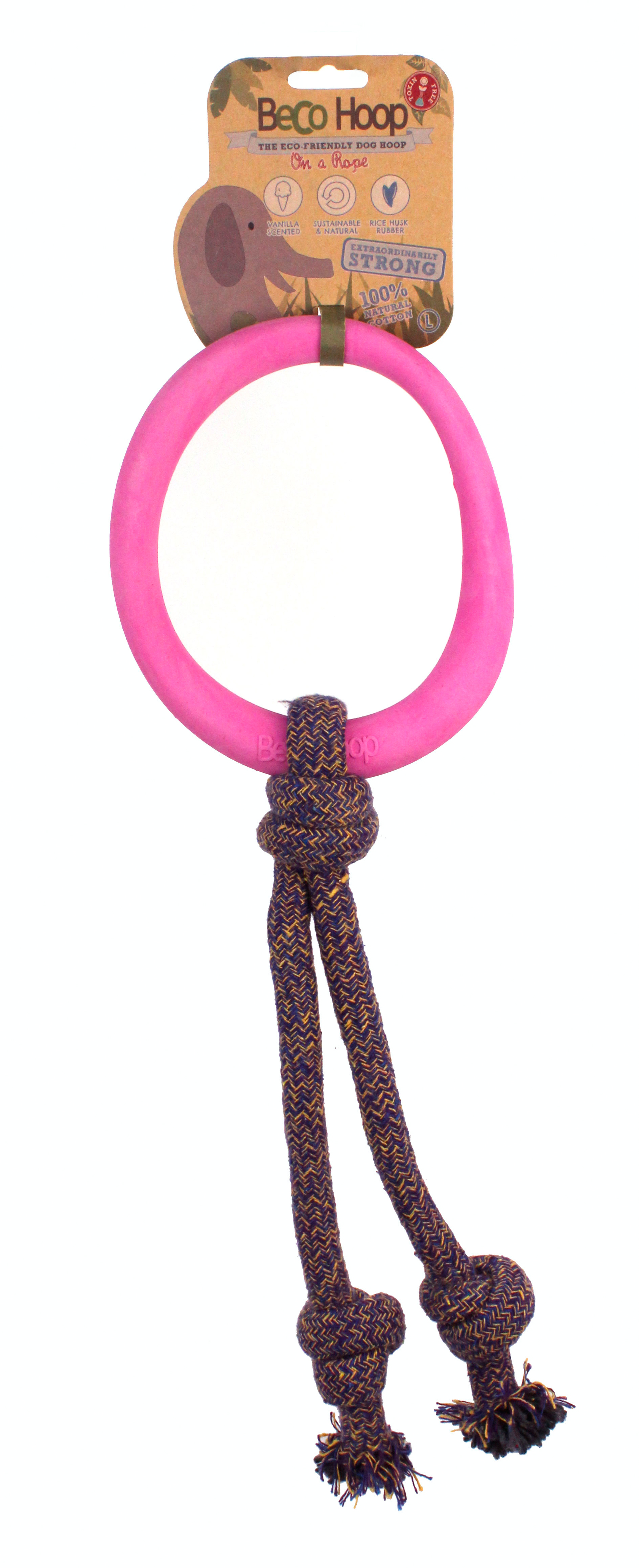 Beco Ring med rep Rosa Large