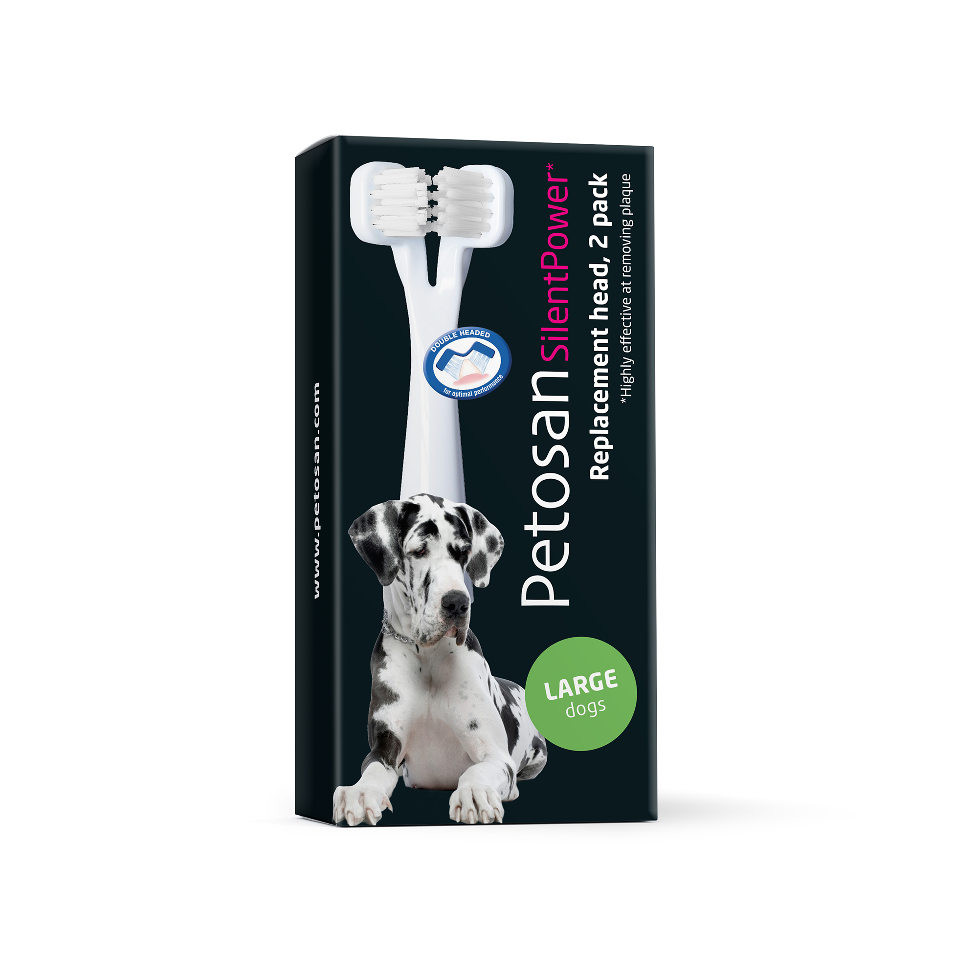 Petosan Borsthuvud till Elektrisk Tandborste 2-pack Stor
