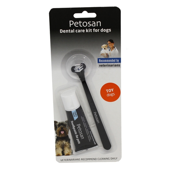 Petosan Dubbeltandborste & Tandkräm Mini