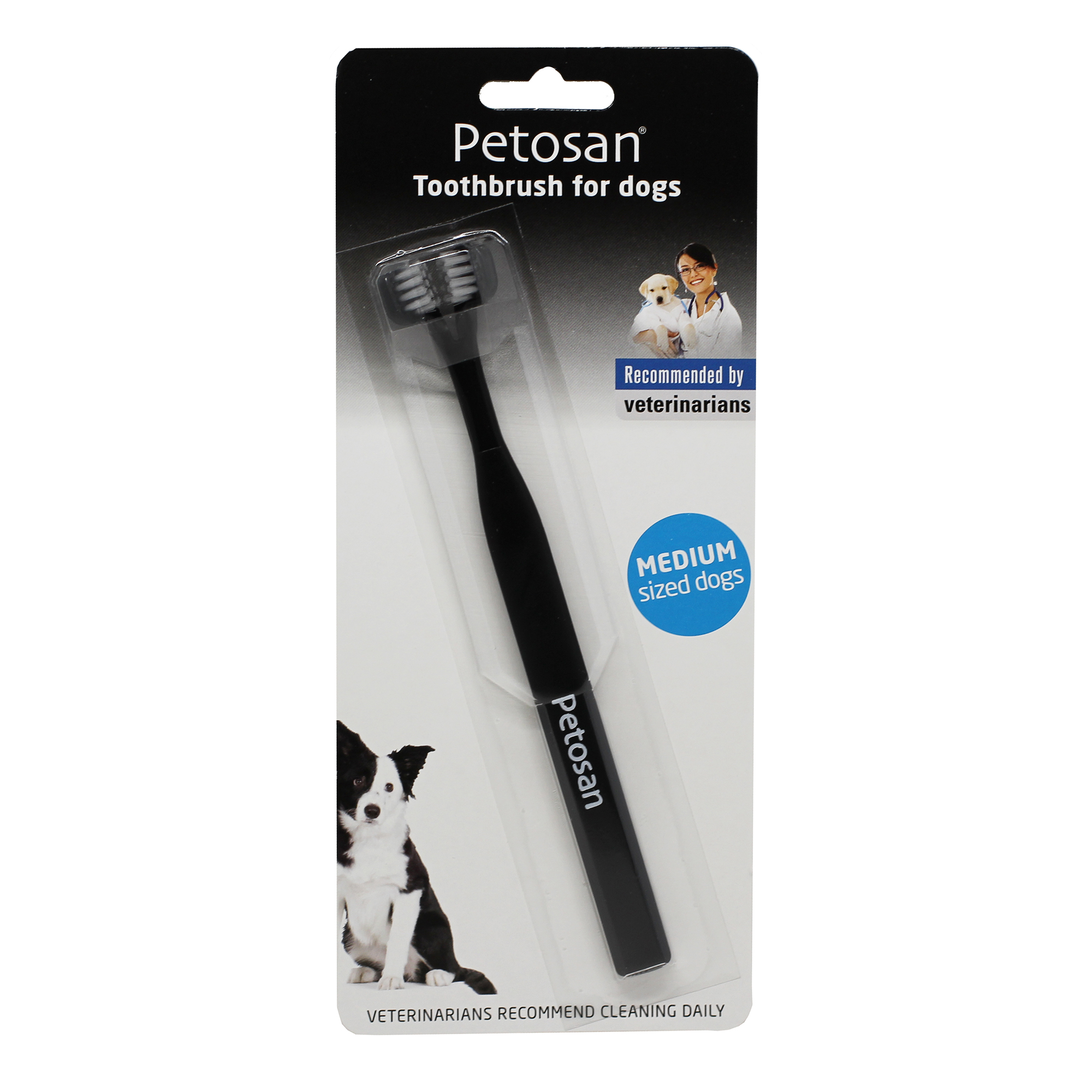 Petosan Dubbeltandborste Medium
