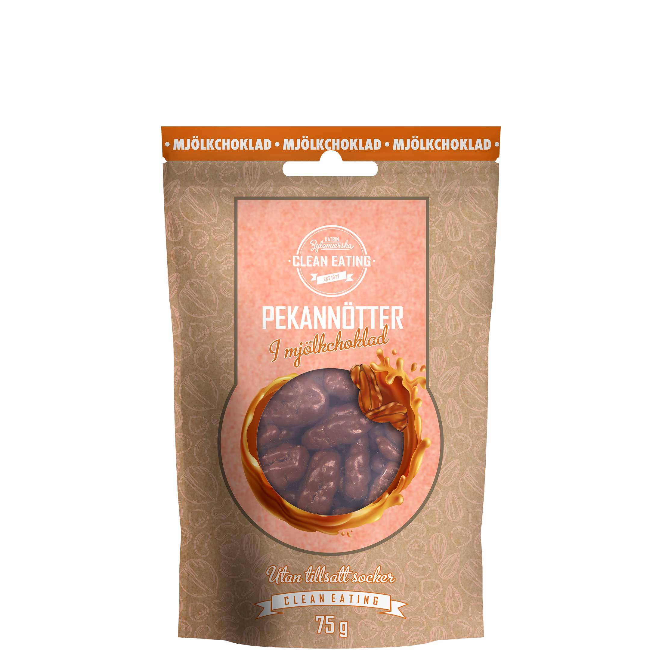 Clean Eating Pekannötter Mjölkchoklad 75 g