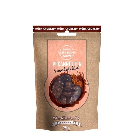 Clean Eating Pekannötter Mörkchoklad 75 g