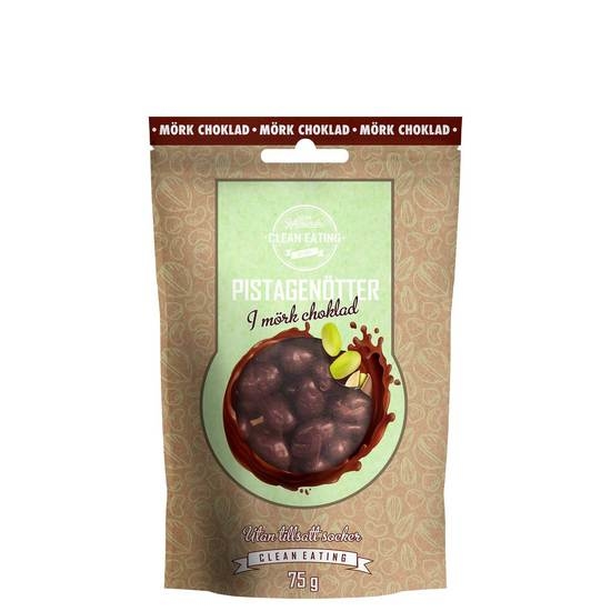 Clean Eating Pistagenötter Mörkchoklad 75 g